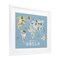 Stupell Industries Kid's Map Of World Blue Framed Print Under Glass, design by Carla Daly